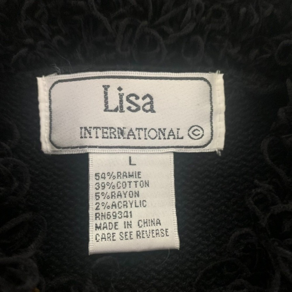 Lisa‎ International Sweater Size Large Safari Animals Patchwork - Picture 6 of 7